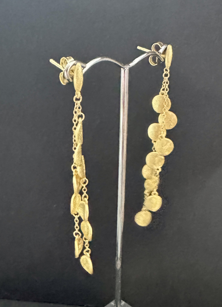 Ohrstecker 925 Silber vergoldet mit runden Plättchen